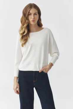 STYLOWY DAMSKI SWETER O LUŹNYM KROJU — MIYA