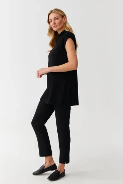 STYLOWY SWETER DAMSKI BEZRĘKAWNIK - LENO