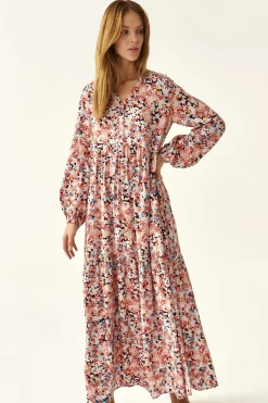 SUKIENKA MAXI W KWIATOWY PRINT SFORIA