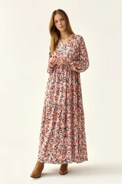 SUKIENKA MAXI W KWIATOWY PRINT SFORIA