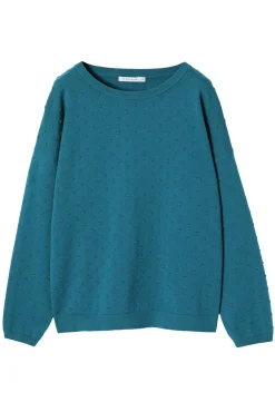 SWETER DAMSKI O SPLOCIE W KROPKI EWELA