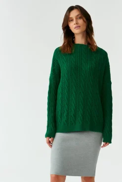 SWETER DAMSKI O WARKOCZOWYM SPLOCIE WENWENA