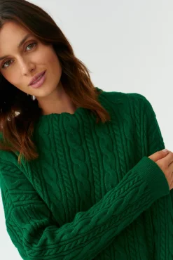 SWETER DAMSKI O WARKOCZOWYM SPLOCIE WENWENA