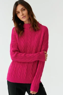 SWETER DAMSKI O WARKOCZOWYM SPLOCIE WENWENA