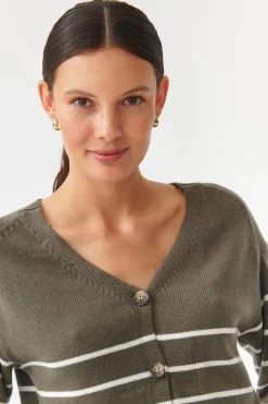 SWETER DAMSKI W PASKI Z GUZIKAMI SARE