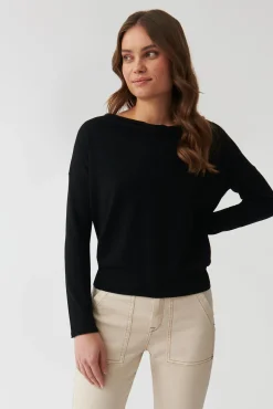 SWETER DAMSKI Z DEKOLTEM TYPU WODA - LIVO