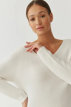 SWETER DAMSKI Z DEKOLTEM W SEREK - BORI