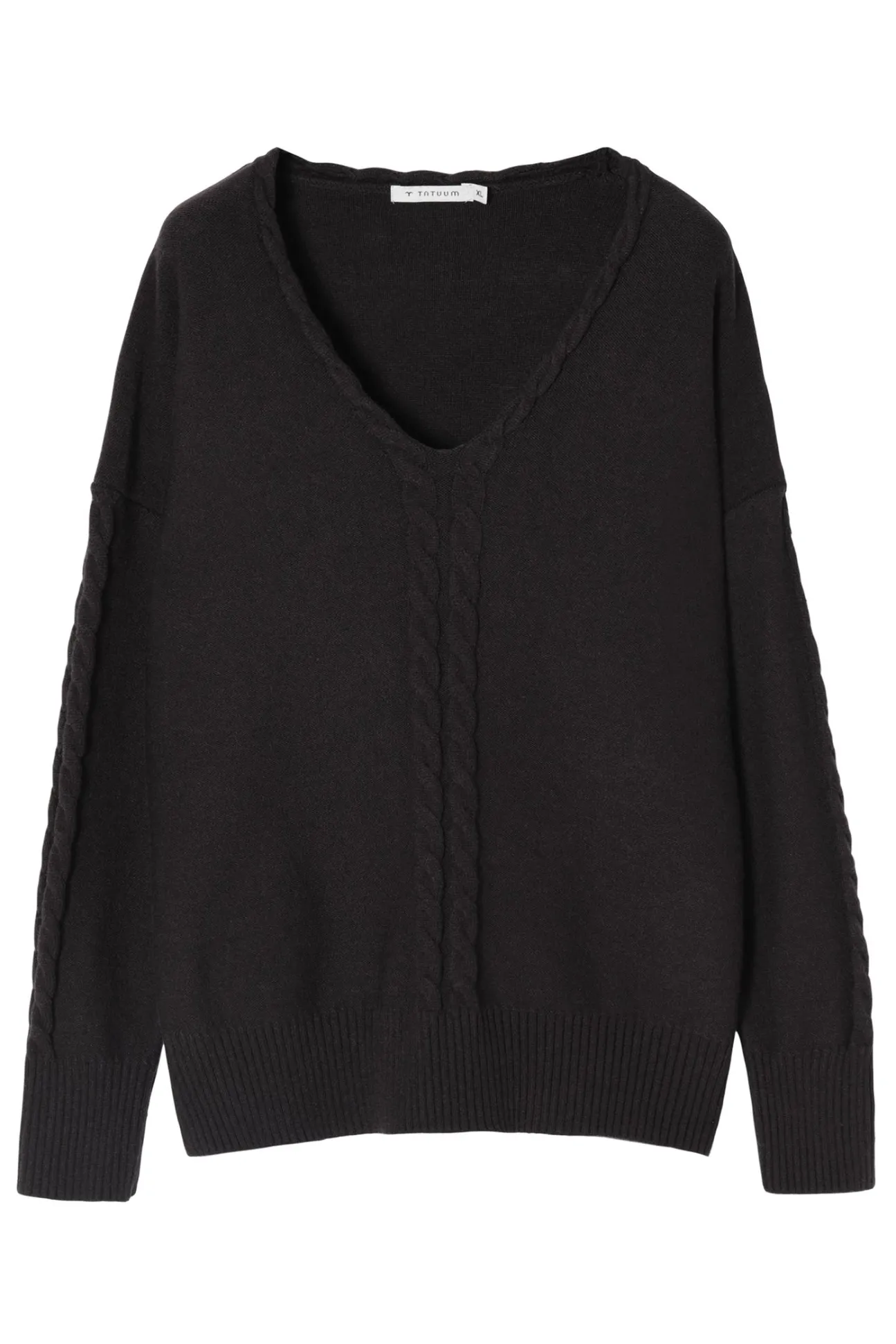 SWETER DAMSKI Z DEKOLTEM W SEREK POLI