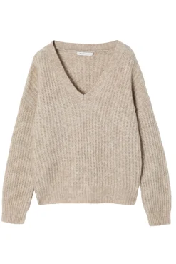 SWETER DAMSKI Z DEKOLTEM W SEREK — ASPEN