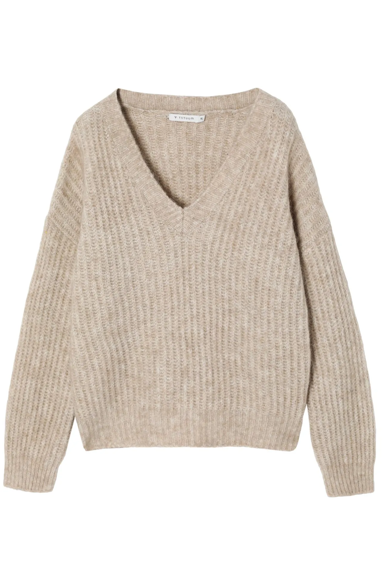 SWETER DAMSKI Z DEKOLTEM W SEREK — ASPEN