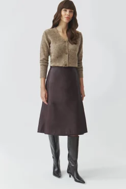 SWETER DAMSKI Z GUZIKAMI I DEKOLTEM W SEREK — AUTUMN
