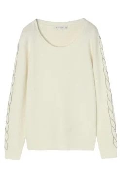 SWETER DAMSKI Z OZDOBNYMI RĘKAWAMI SYLVI