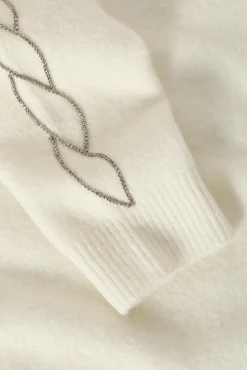 SWETER DAMSKI Z OZDOBNYMI RĘKAWAMI SYLVI