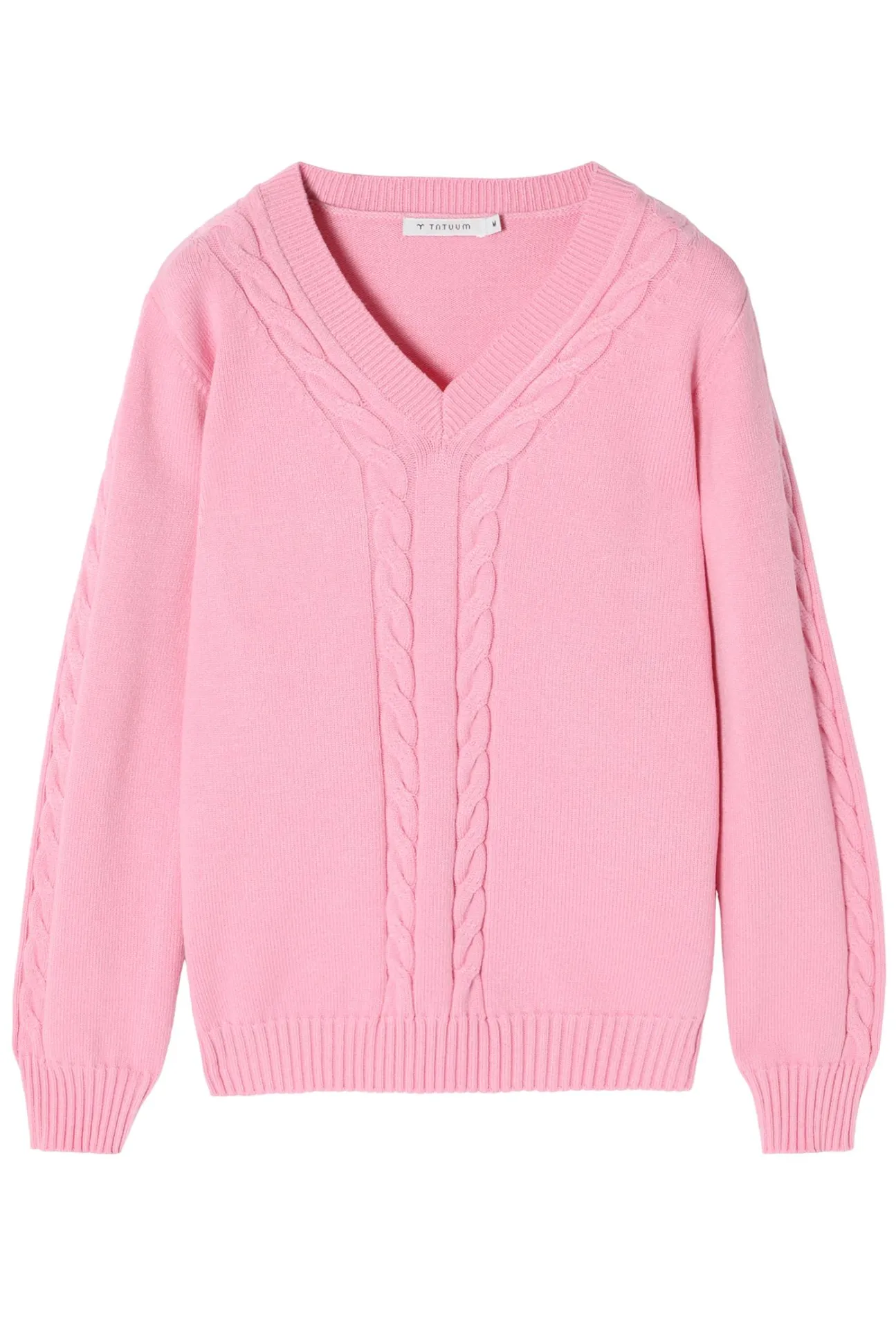 SWETER DAMSKI Z WARKOCZOWYM SPLOTEM - WIRA