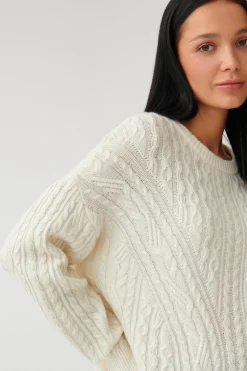 SWETER DAMSKI Z WARKOCZOWYM SPLOTEM LOKALI