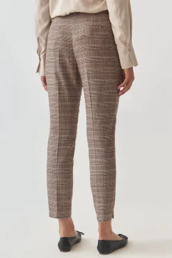 TKANINOWE SPODNIE DAMSKIE W KRATĘ - KOLIANA 1