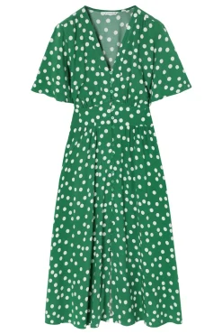 WISKOZOWA SUKIENKA W KROPKI — NAELA